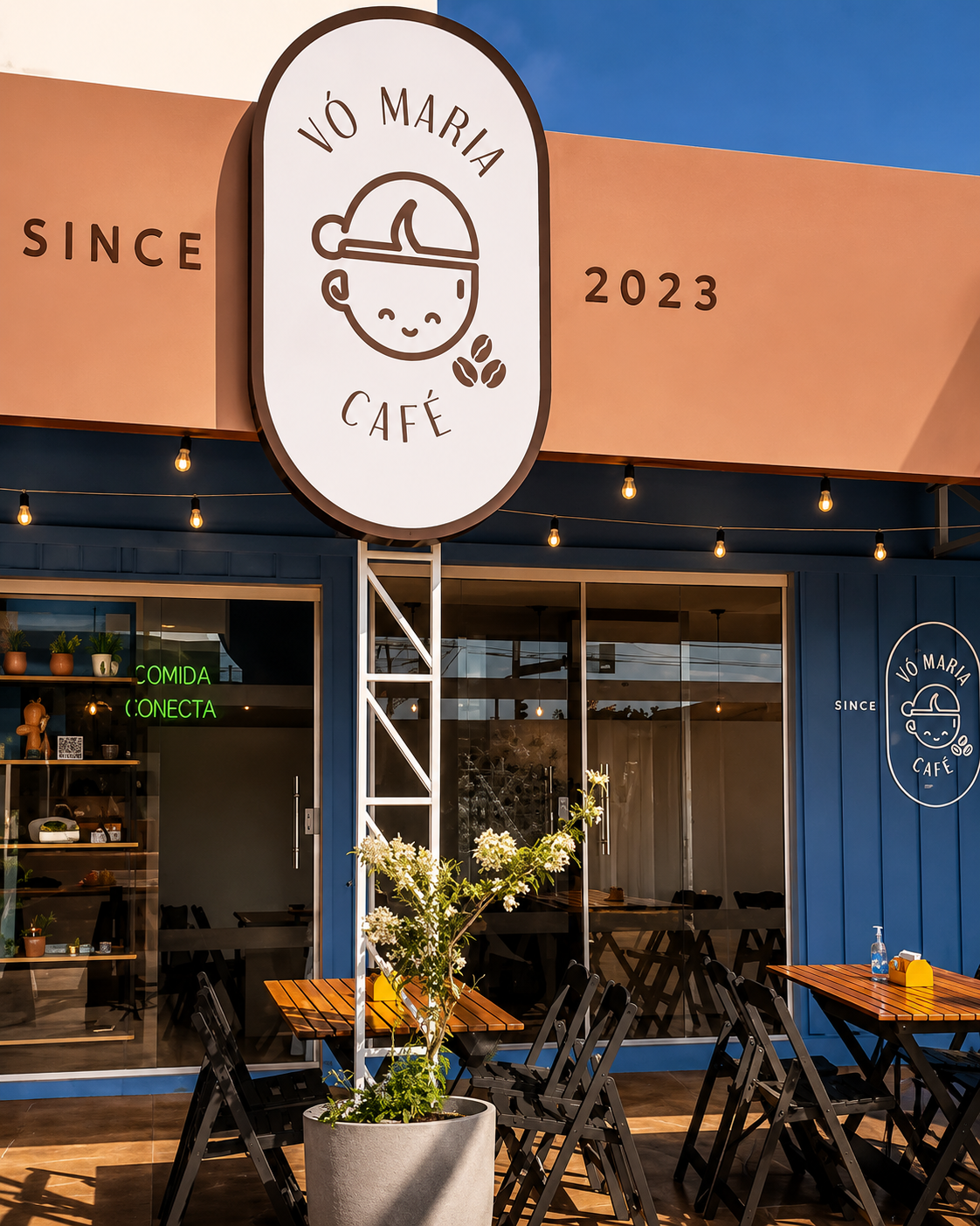 Fachada da Vó Maria Café